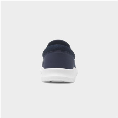 Mens Navy Casual Slip On Shoe