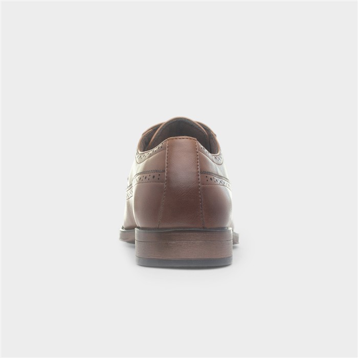 Mens Tan Lace Up Brogue Shoes