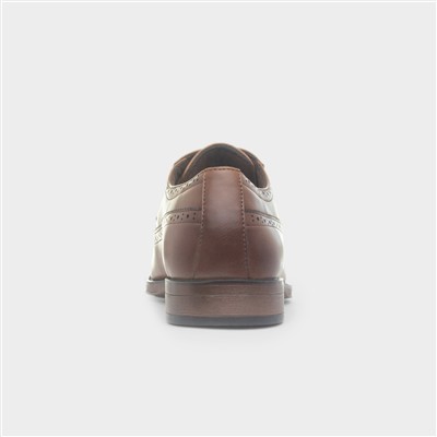 Mens Tan Lace Up Brogue Shoes