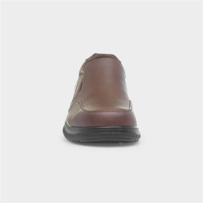Buster Mens Brown Slip On Shoe
