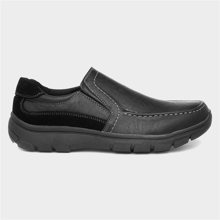 Colin Mens Black Slip On Casual Shoe