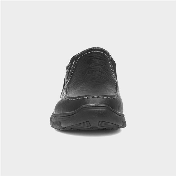 Colin Mens Black Slip On Casual Shoe