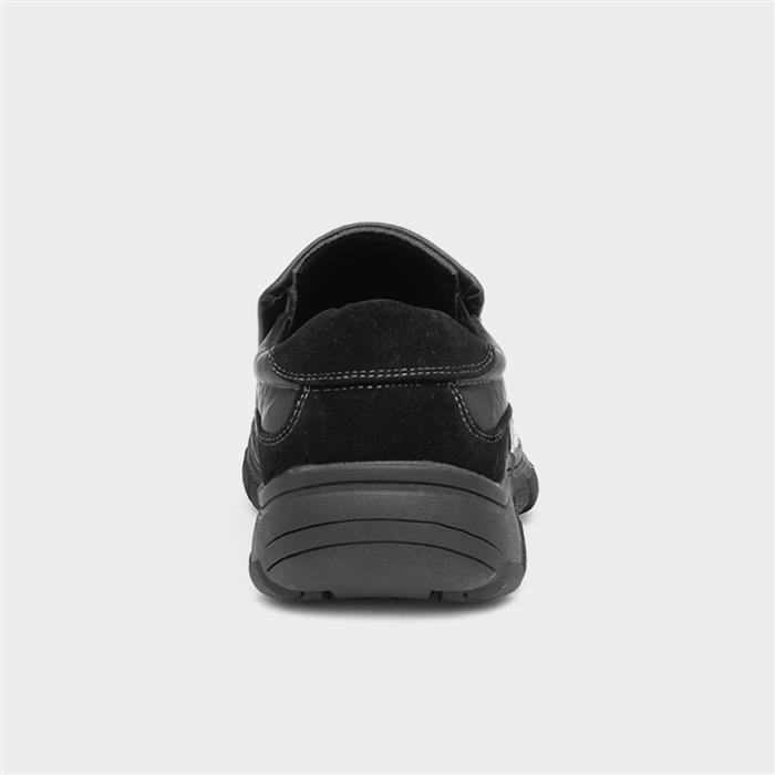 Colin Mens Black Slip On Casual Shoe