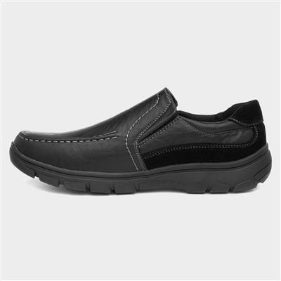 Mens Black Slip On Shoe