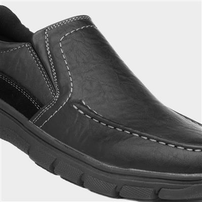 Mens Black Slip On Shoe