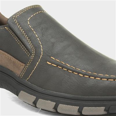 Mens Brown Slip On Shoe