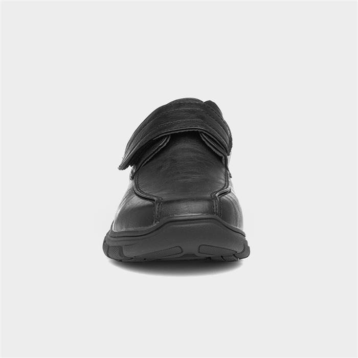 Graham Mens Black Easy Fasten Shoe