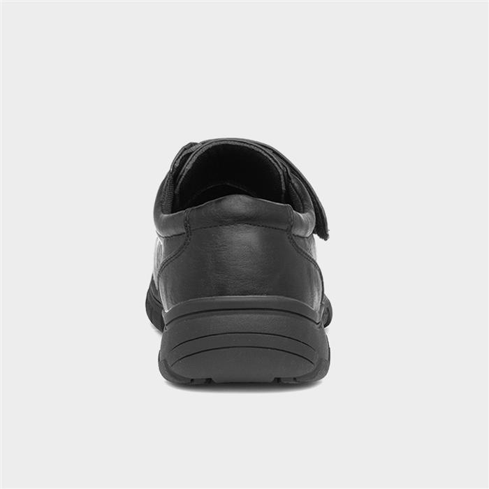 Graham Mens Black Easy Fasten Shoe