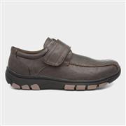 Cushion Walk Mens  Brown Easy Fasten Shoe (Click For Details)