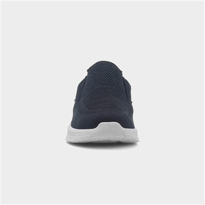 Mens Navy Slip On Casual Shoe