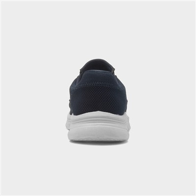 Mens Navy Slip On Casual Shoe