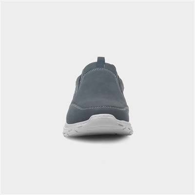 Henry Mens Navy Slip On Shoe