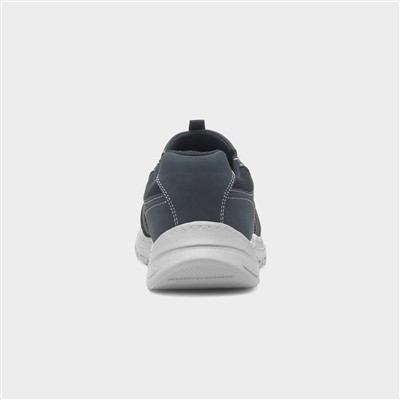 Henry Mens Navy Slip On Shoe