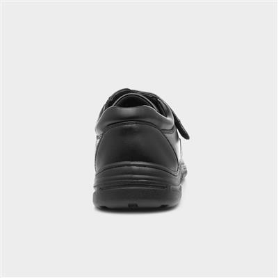 Mens Easy Fasten Black Shoe