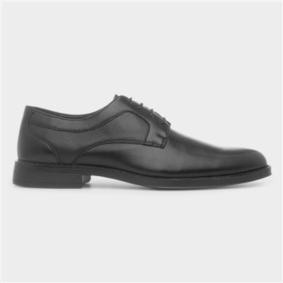 Mens Black Lace Up Formal Oxford Shoe