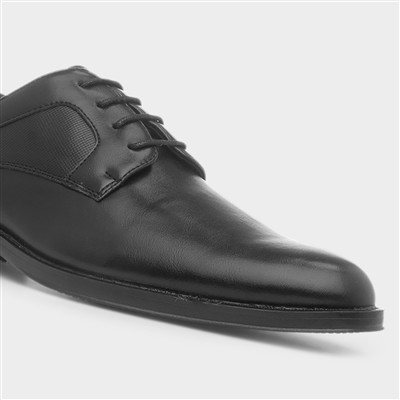 Mens Black Lace Up Formal Oxford Shoe