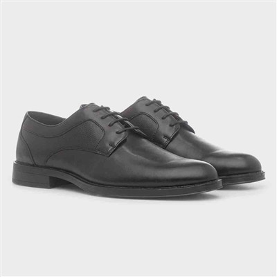 Mens Black Lace Up Formal Oxford Shoe
