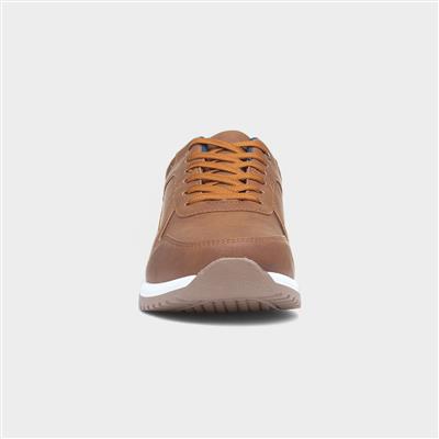 Mens Tan Lace Up Casual Shoe