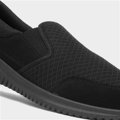 Mens Black Slip On Shoe