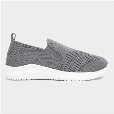 Elijah Mens Grey Slip On Shoe