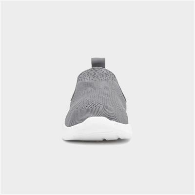 Mens Grey Slip On Canvas Shoe