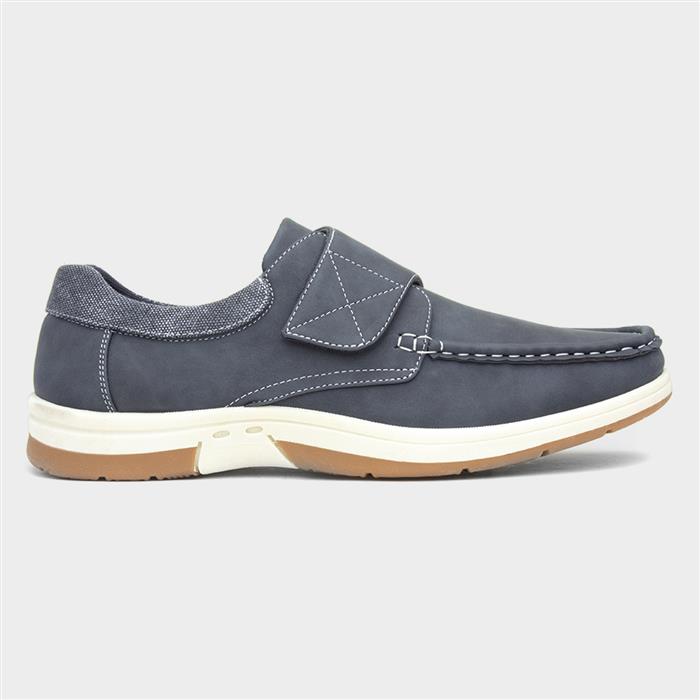 Hobos Elton Mens Blue Easy Fasten Casual Shoe-52295 shoezone