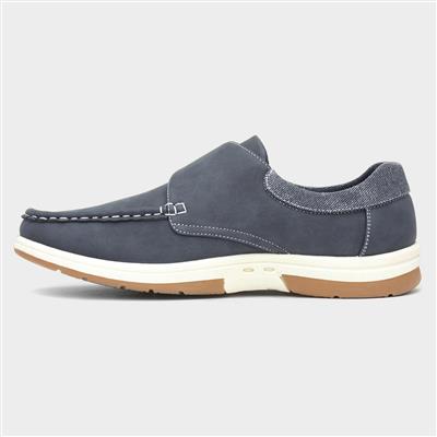 Elton Mens Blue Easy Fasten Casual Shoe