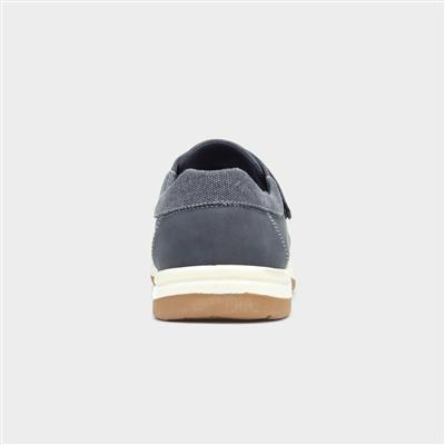 Elton Mens Blue Easy Fasten Casual Shoe