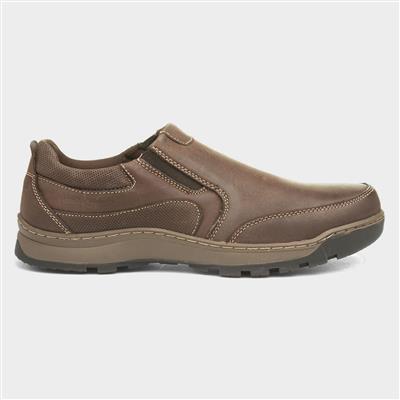 Jasper Mens Brown Leather Shoe