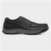 Hush Puppies Tucker Mens Leather Shoe in Black (Click For Details)