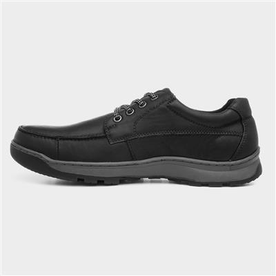 Tucker Mens Leather Shoe in Black
