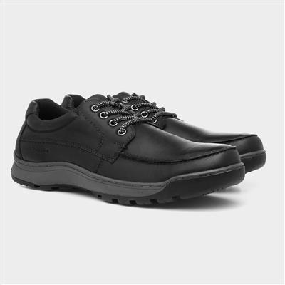 Tucker Mens Leather Shoe in Black