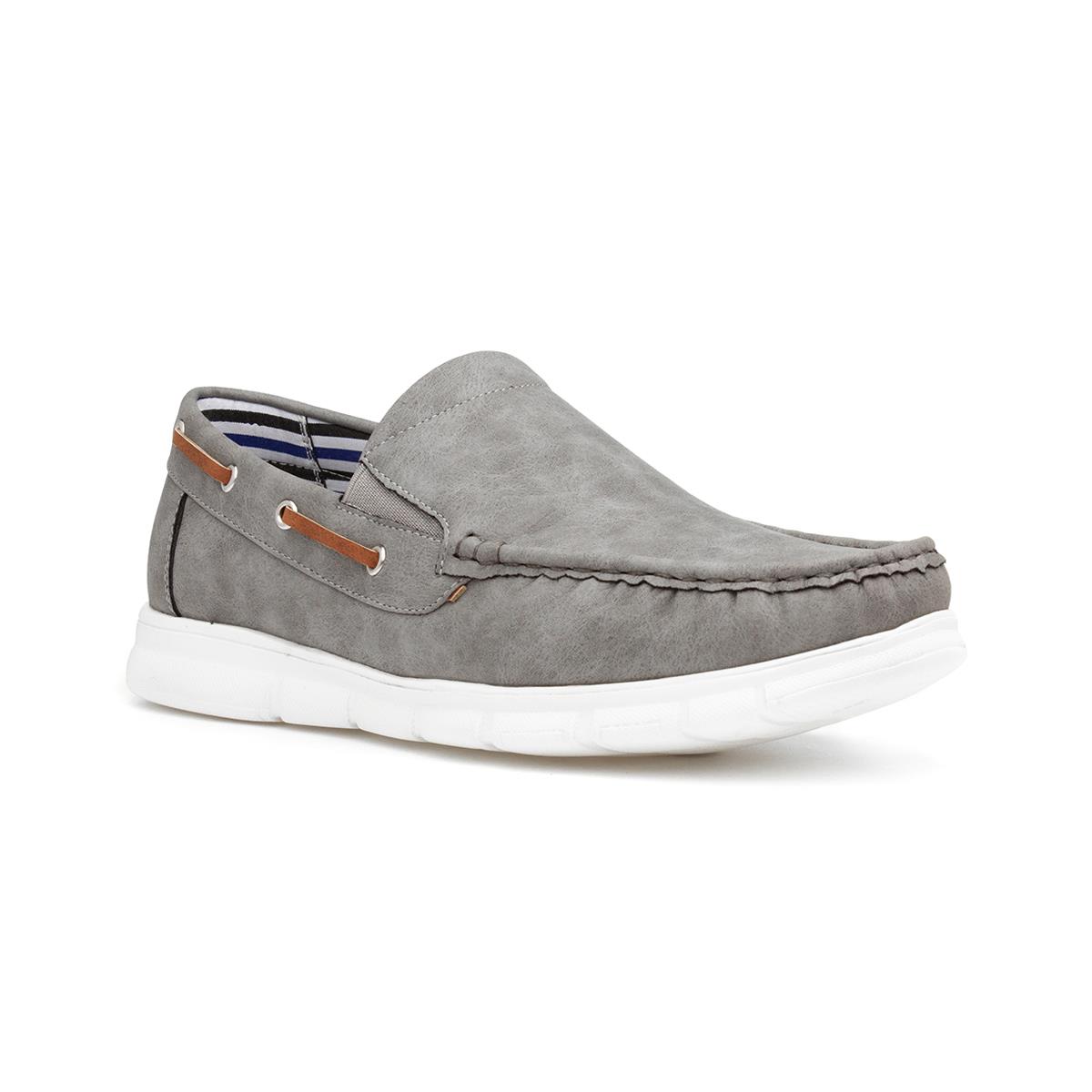 Cushion Walk Declan Grey Slip On Loafer-52375 | Shoe Zone