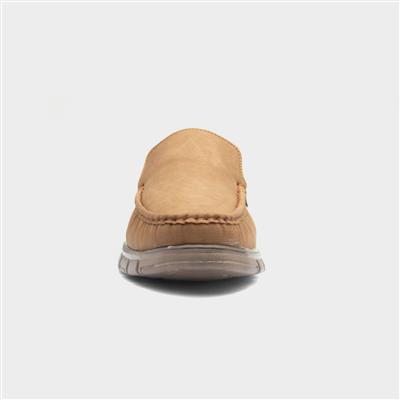 Declan Mens Casual Tan Slip On Shoes