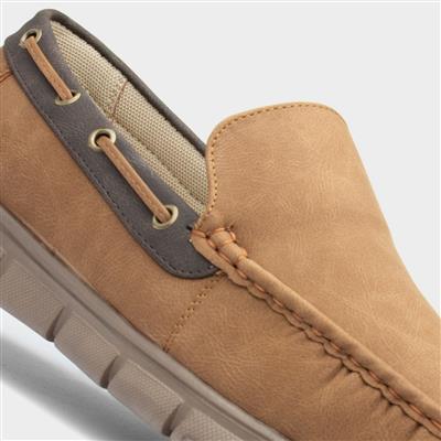 Declan Mens Casual Tan Slip On Shoes