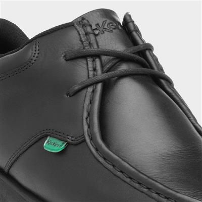 Fragma Mens Black Leather Lace Up Shoe