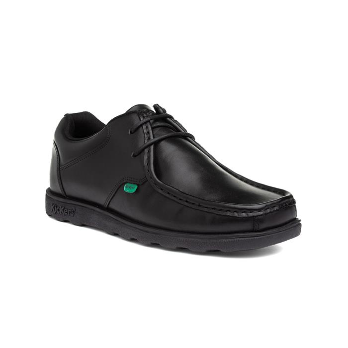 Image of Kickers Fragma Mens Black Leather Lace Up Shoe
