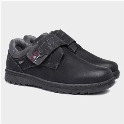 Steve Mens Black Easy Fasten Shoe