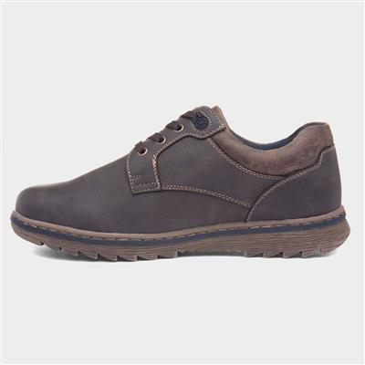 Billy Mens Brown Wider Fitting Lace Up Shoe