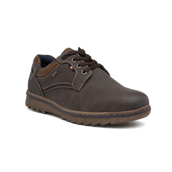 Image of Relife Mens Brown Wide Fit Lace Up Shoe