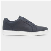 Hush Puppies Madden Mens Navy Leather Shoe (Click For Details)