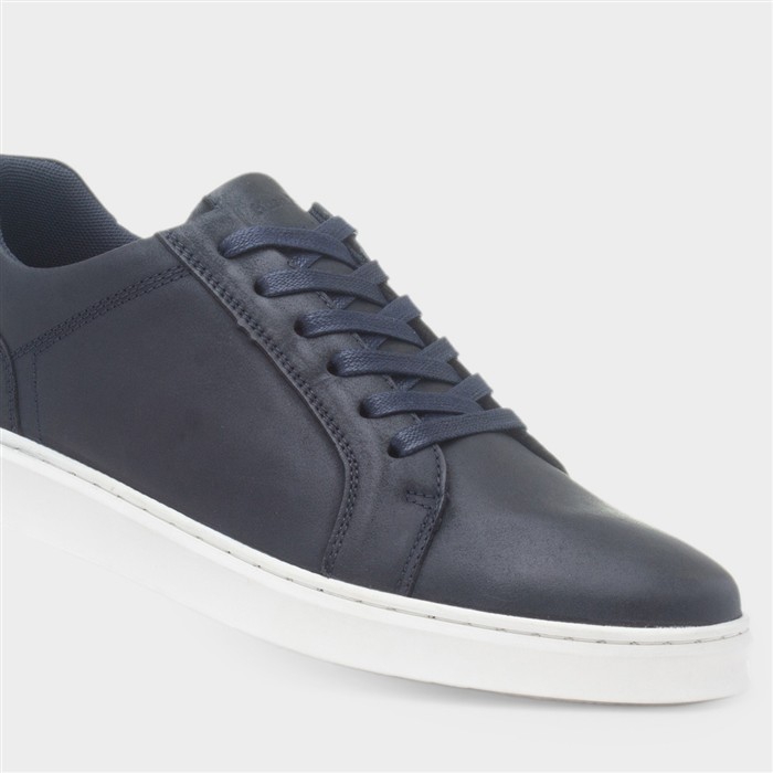Madden Mens Navy Leather Shoe