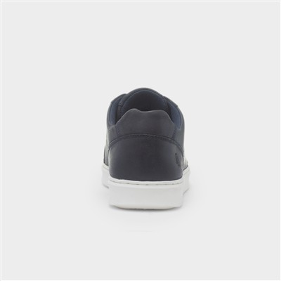 Madden Mens Navy Leather Shoe