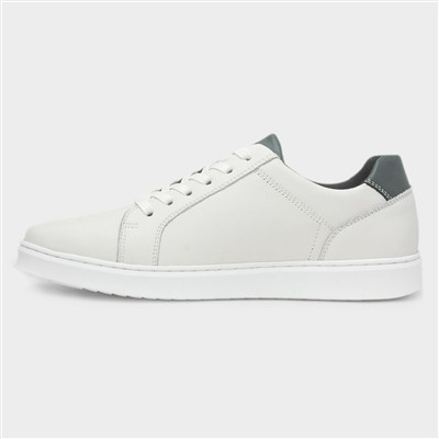 Madden Mens White Leather Shoe