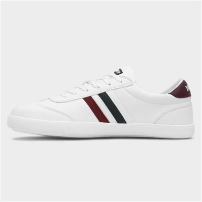 Vulkan Mens White Lace Up Casual Shoe