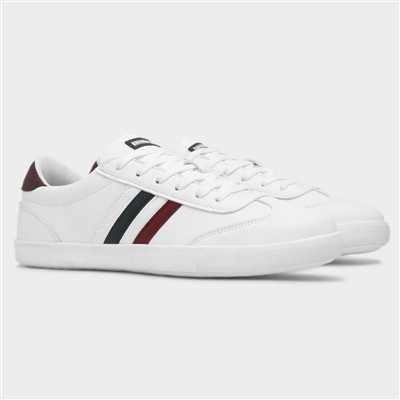 Vulkan Mens White Lace Up Casual Shoe