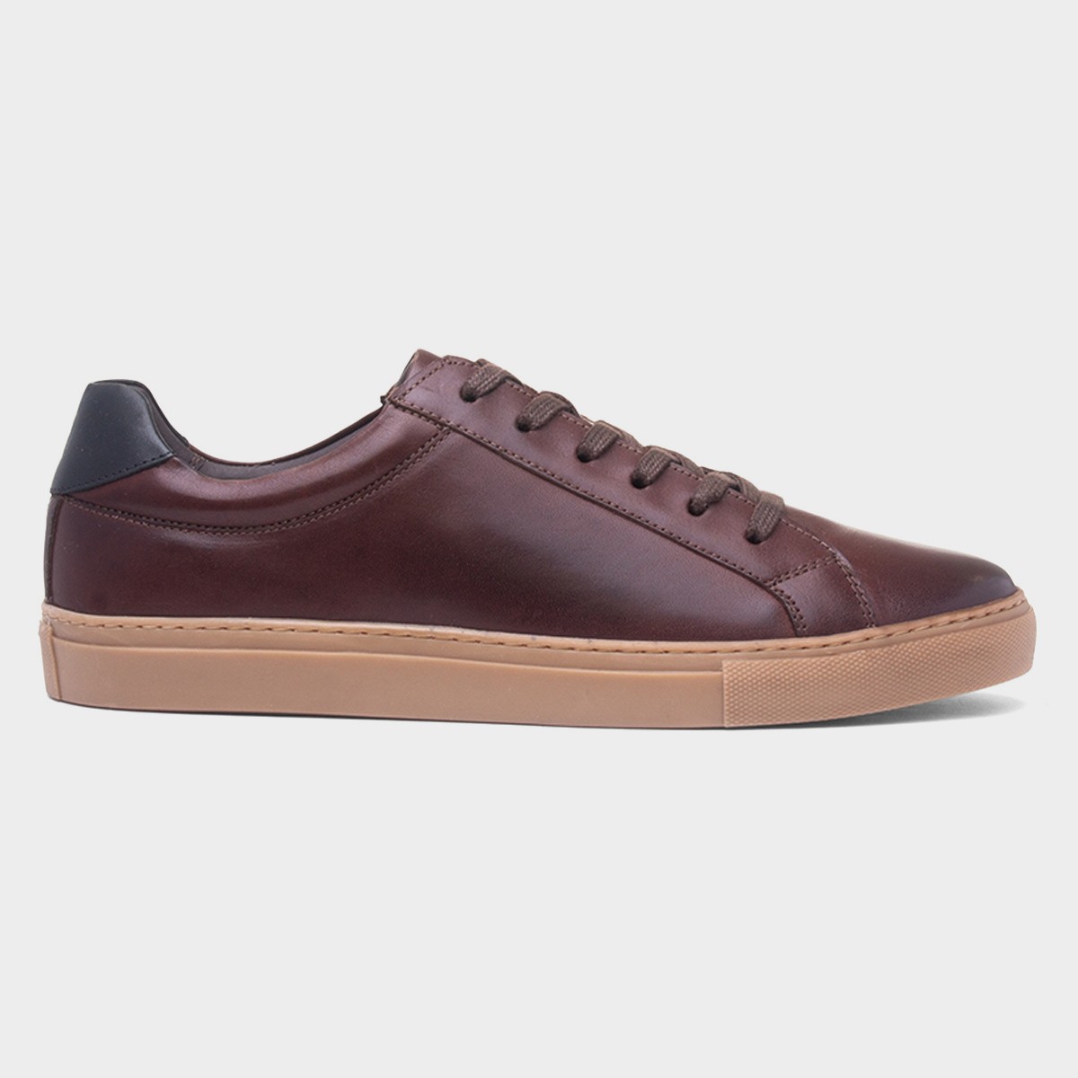 Colton Mens Coffee Leather Shoe