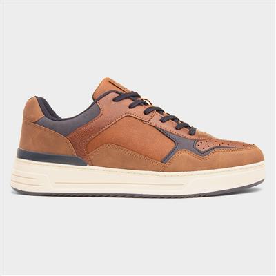 Mens Tan Lace Up Casual Shoe