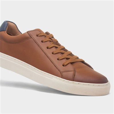 Colton Mens Tan Lace Up Leather Shoe