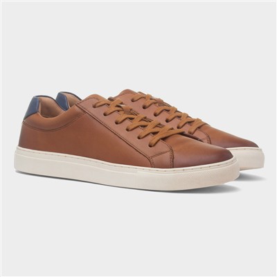 Colton Mens Tan Lace Up Leather Shoe